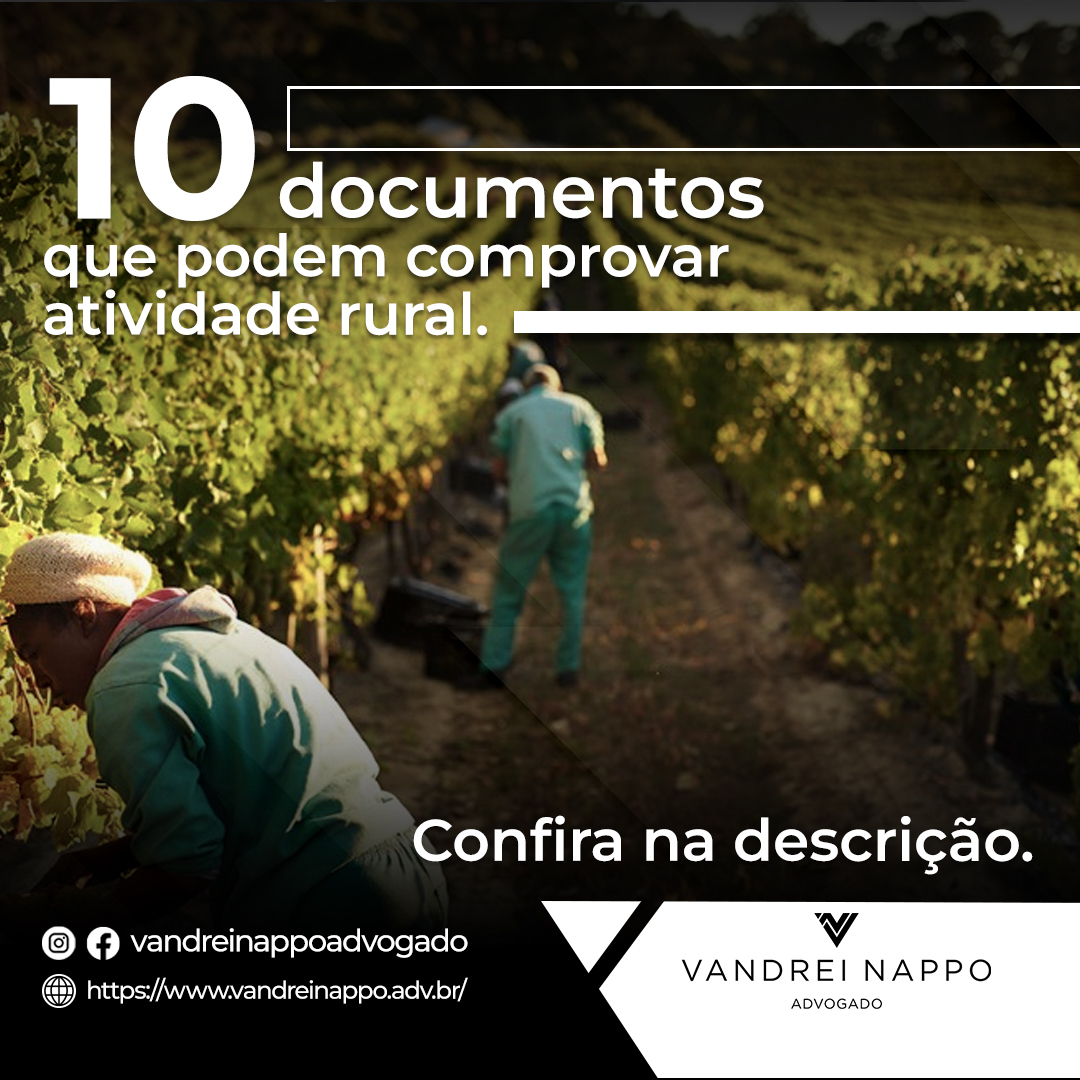 10 documentos que podem comprovar atividade rural.