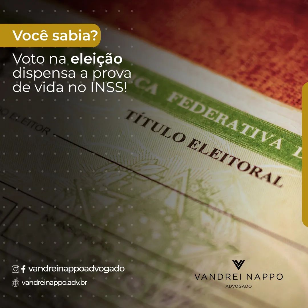 Você sabia? Voto na eleição dispensa prova de vida no INSS!