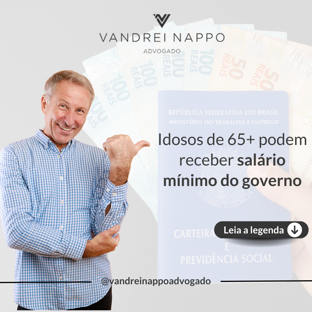 Idosos de 65+ podem receber salário mínimo do governo.