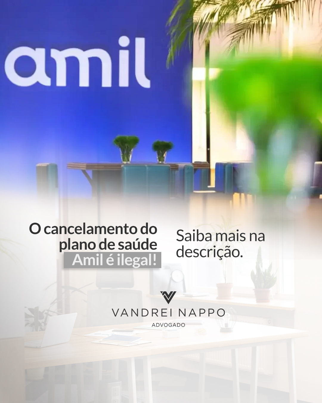 O cancelamento do plano de saúde Amil é ilegal! Saiba mais na descrição.